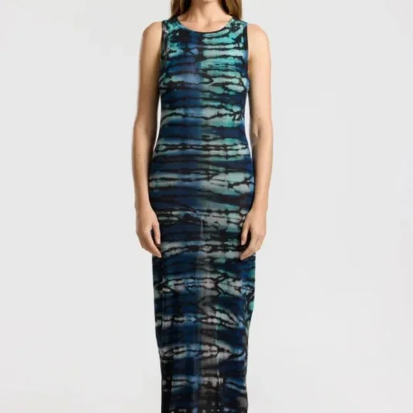 cotton citizen tie dye dress COTTON CITIZEN Orange Verona Tank Dress
